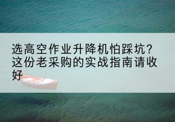 徽县高空作业升降机厂家推荐-选高空作业升降机怕踩坑？这份老采购的实战指南请收好